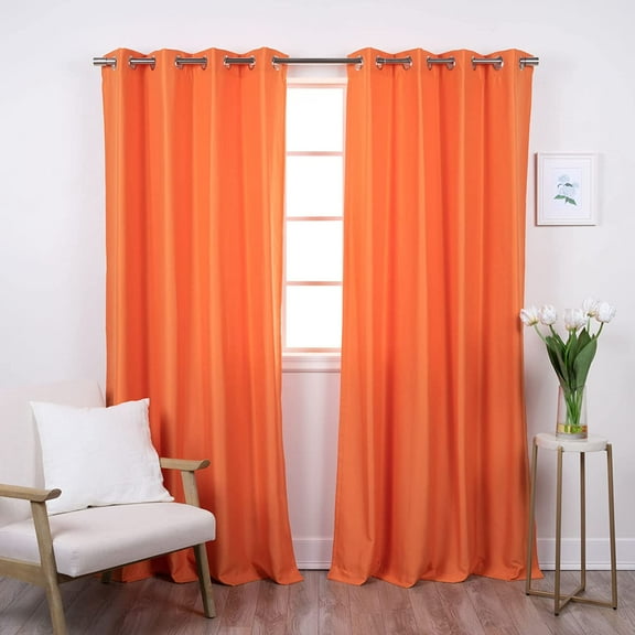 Quality Home Oxford Anti-Rust Silver Grommet Curtains- Set of 2 Panels – Window Treatment for Porch, Patio, Pergola, Sunroom, Gazebo, Living Room, Sliding Door (Beige, 52”W x 84”L)