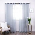 thumbnail image 1 of Quality Home Set of 2 Linen-Textured Semi-Sheer Curtain Panels – Antique Bronze Grommet Faux Linen Window Treatment for Living Room, Dining Room, Bedroom (Grey, 52" W x 96 " L), 1 of 5