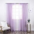 thumbnail image 1 of Quality Home Set of 2 Linen-Textured Semi-Sheer Curtain Panels – Rod Pocket Faux Linen Window Treatment for Living Room, Dining Room, Bedroom (Lavender, 52" W x 84 " L), 1 of 5