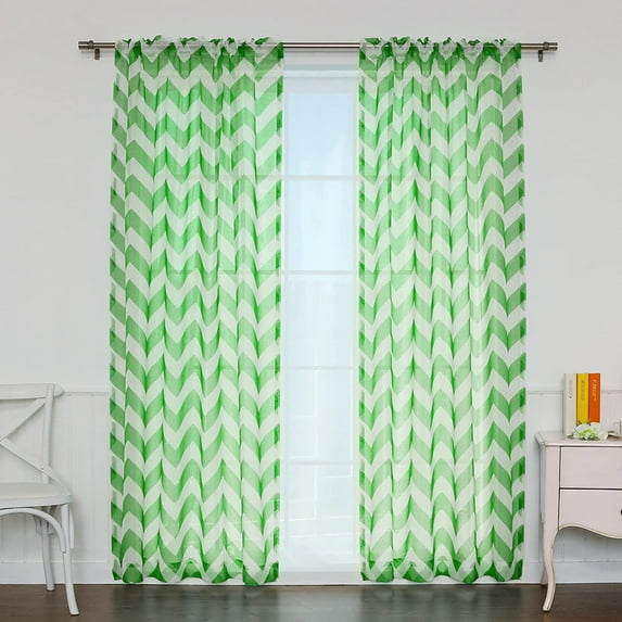 Quality Home Sheer 2 Panel Curtain Set 96" Length