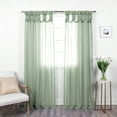 thumbnail image 1 of Quality Home Sheer Faux Linen Twist Tab Curtains, 1 of 4