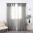 thumbnail image 1 of Quality Home Sheer Faux Linen Twist Tab Curtains, 1 of 4