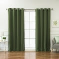 thumbnail image 1 of Quality Home Thermal Insulated Blackout Curtains - Stainless Steel Nickel Grommet Top - Moss - 52"W x 96"L - (Set of 2 Panels), 1 of 4