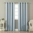 thumbnail image 1 of Quality Home Thermal Insulated Blackout Curtains - Stainless Steel Nickel Grommet Top - Sky Blue - 52"W x 96"L - (Set of 2 Panels), 1 of 4