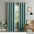 thumbnail image 1 of Quality Home Thermal Insulated Blackout Curtains - Stainless Steel Nickel Grommet Top - Turquoise - 52"W x 120"L - (Set of 2 Panels), 1 of 3