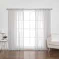 thumbnail image 1 of Quality Home Tie Top Faux Linen Curtains - Tie Top - Light Grey - 52" W x 84" L (2 Panels), 1 of 1
