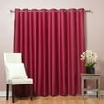 thumbnail image 1 of Quality Home Wide Basic Bronze Grommet Blackout Curtain - Burgundy - 100"W X 84"L (Single Panel), 1 of 3