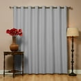 thumbnail image 1 of Quality Home Wide Basic Bronze Grommet Blackout Curtain - Grey - 80"W X 96"L (Single Panel), 1 of 3