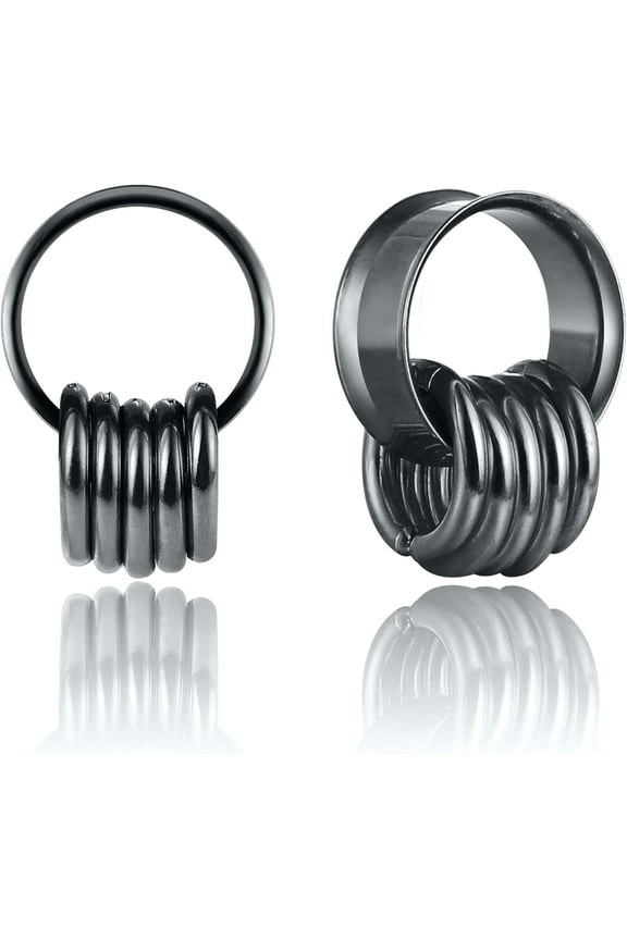 with Quality Hoop Rings Ear Plugs Tunnels Gauges for Ears Gauges Body Jewelry, Size 2g - 1 inch Ear Expander Gauge Earrings, Hypoallergenic Stainless Steel Ear Piercings Stretcher[r406]