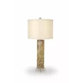 thumbnail image 1 of Glass table lamp, Amber glass, Pattern on surface, Total Height 30.5", 1 of 1