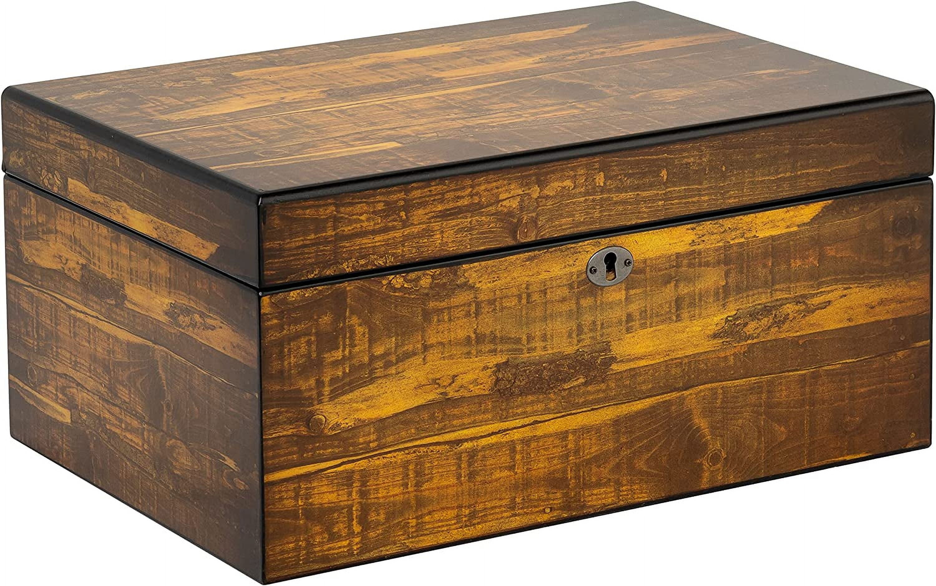 Quality Importers HUM-100ADR Adirondack 100 Cigar Humidor, Reclaimed Wood Design