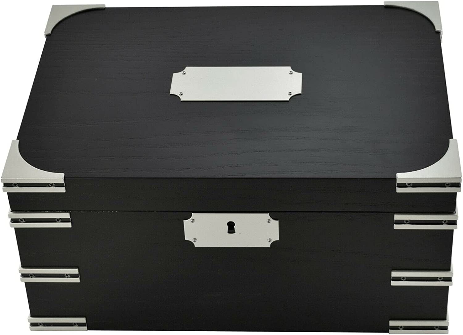 Quality Importers HUM-100IS Ironsides 100 Cigar Humidor With Metal Corner Protectors