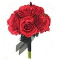 thumbnail image 1 of Quality Keep Sake Artificial Bouquet - Perfect for Bridesmaids, Centerpieces, Flower Girls (Red), 1 of 3
