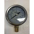 Quality Liquid Filled 2.5" 300 PSI Air Pressure Gauge Lower Mnt / Side