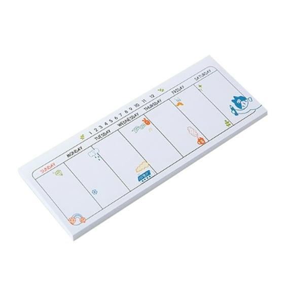 Quality Long Strip Planner Notebook Weekly Planner Pads Random Patterns for Family Notepad & Calendar Organizers
