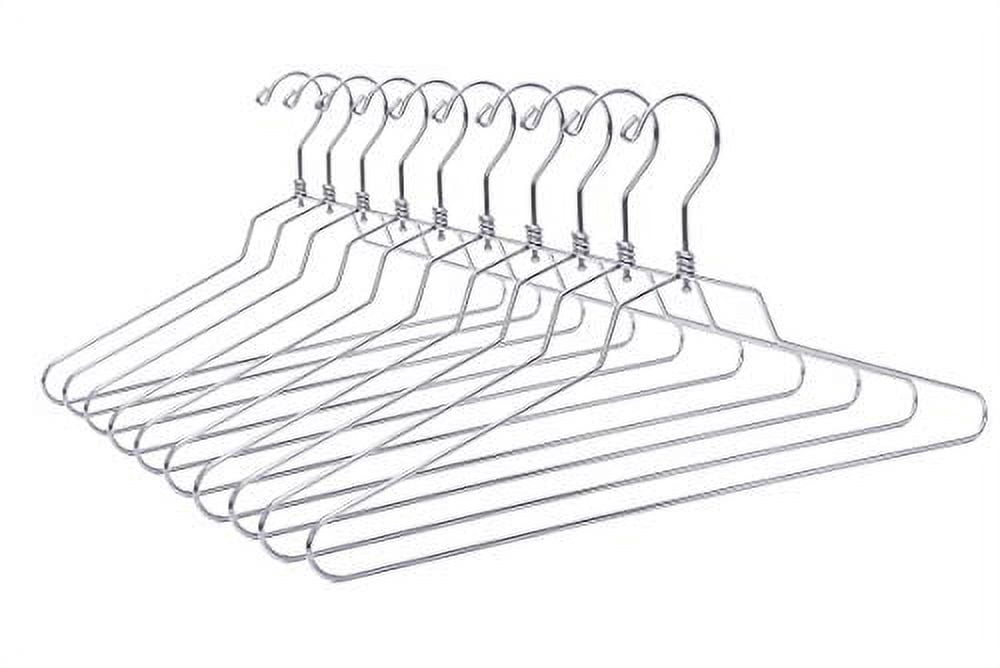 Quality Metal Hangers, 100-Pack, Swivel Hook, Stainless Steel Heavy Duty Wire Clothes Hangers, Heavy-Duty Clothes, Jacket, Shirt, Pants, Suit Hangers (100, Standard - 17" inch)