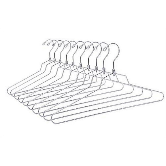 Quality Metal Hangers, 100-Pack, Swivel Hook, Stainless Steel Heavy Duty Wire Clothes Hangers, Heavy-Duty Clothes, Jacket, Shirt, Pants, Suit Hangers (100, Standard - 17" inch)