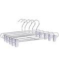 thumbnail image 1 of Quality Pant Hangers - 10-Pack Pant & Skirt Hanger Set - Chrome Pant Hangers with Clips - 360-Degree Metal Swivel Hook Hangers for Clothes, Pants - Durable, Anti-Rust Jean, Slack & Trouser Hangers, 1 of 6