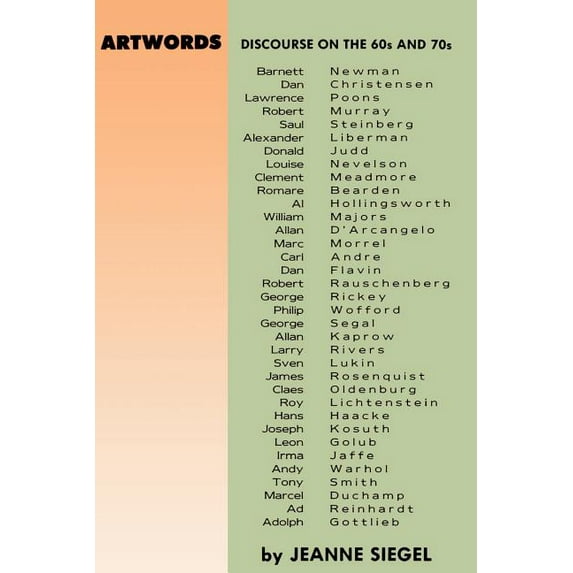 Quality Paperbacks Series Artwords: Discourse on the '60s and '70s, (Paperback)