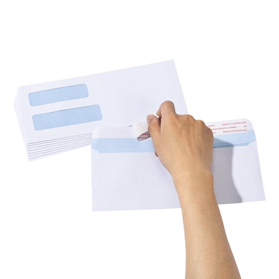 MOZEEDA Gummed Closure Clasp Envelopes Box, #10, White, 50 Count