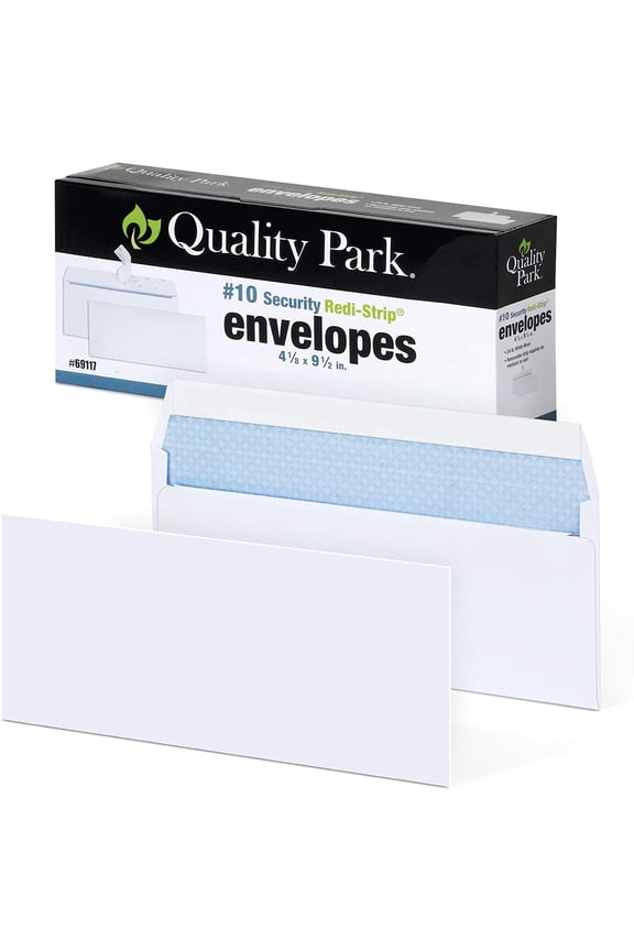 #10 PEEL STICK Security Envelopes, 4-1/8" x 9-1/2", 100 Per Box