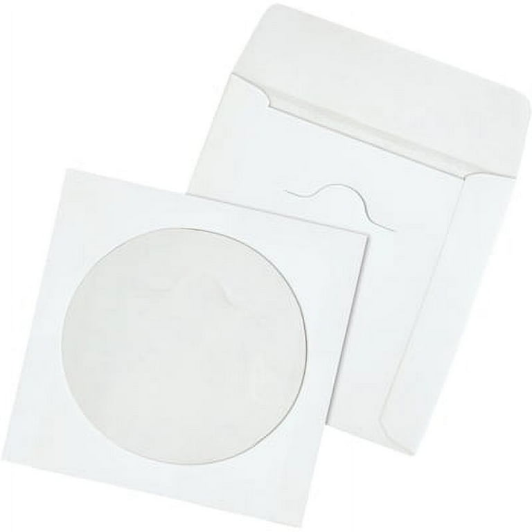 CD/DVD Sleeves, 1 Disc Capacity, White, 100/Box CD/DVD Sleeves, 1 Disc Capacity, White, 100/Box