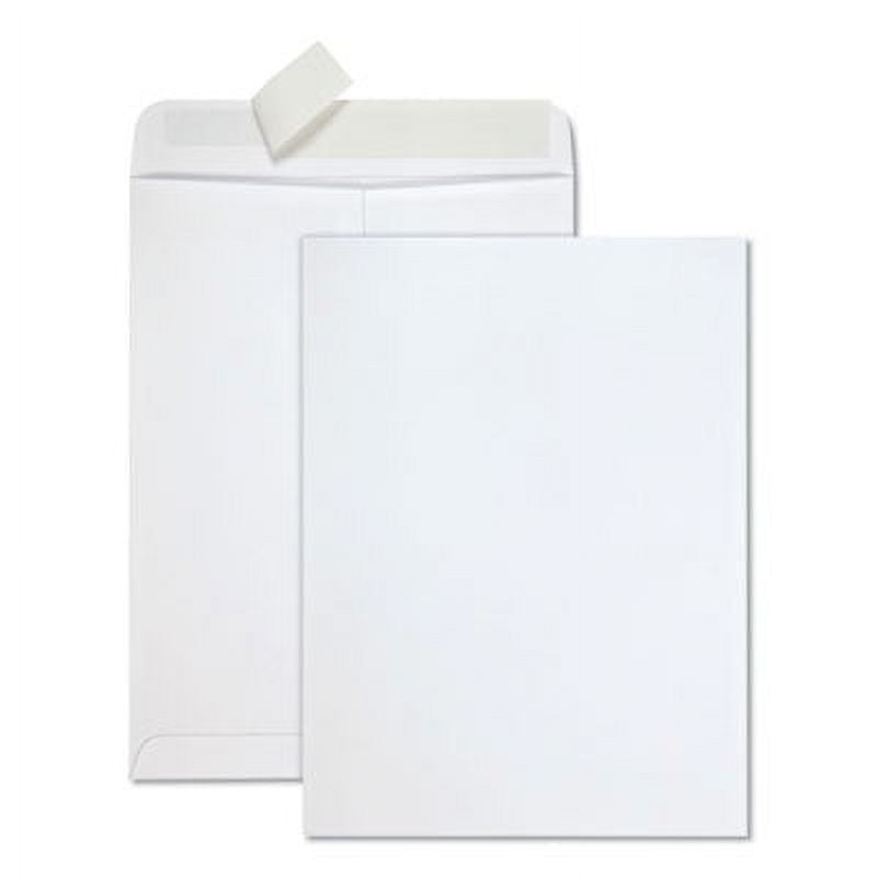 Quality Park 44582 Redi Strip Catalog Envelope, 9 x 12, White, 100/Box