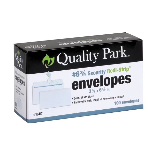 Quality Park® 63/4 Security Tinted Envelopes, with RediStrip® Self