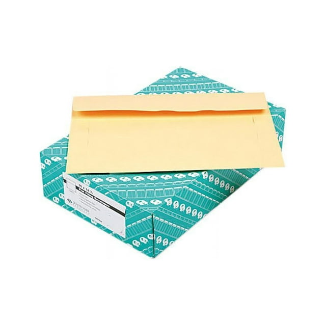 Quality Park 89606 Filing Envelopes, 10 x 14 3/4, 3 Point Tag, Cameo Buff, 100/Box