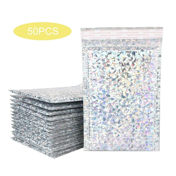 Quality Park Bubble Mailers, 5 x 6 Inch, White Poly Mailers, Padded Envelopes, Shipping Envelopes, Water Resistant, Self Seal, 50 Per Box, Plastic