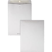 Quality Park Executive Gray Gummed Clasp Envelopes Clasp - #97 - 10" Width x 13" Length - 28 lb - Gummed - Kraft - 100 / Box - Gray