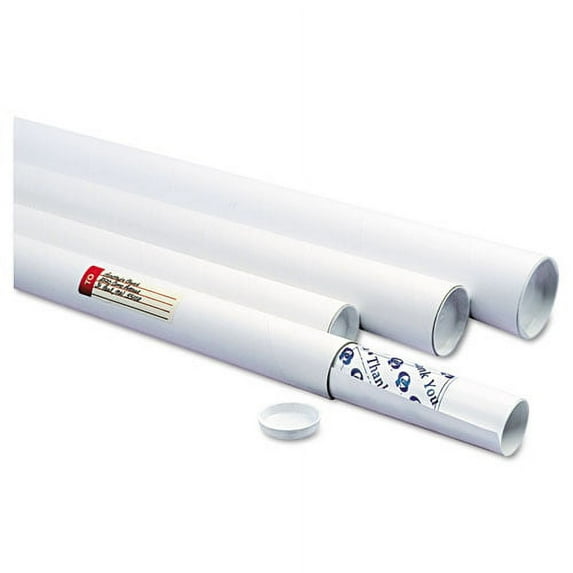 Quality Park Fiberboard Mailing Tube, End Plugs, 36 x 3, 25/Carton