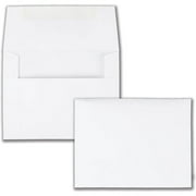 Quality Park Invitation Envelopes - Announcement-1by2 - 4 3by8"W x 5 3by4" L- 24 lb - Gummed - Wove - White