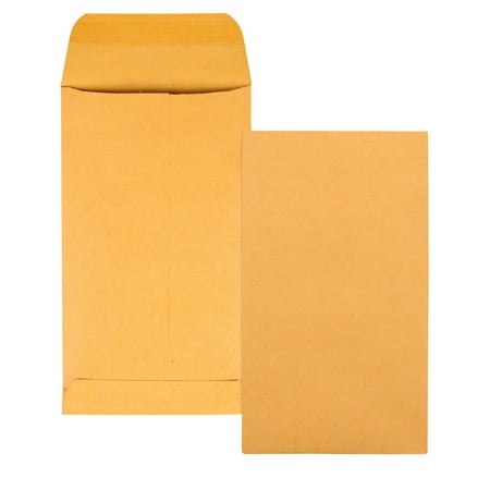 Quality Park Kraft Coin & Small Parts Envelope #5 1/2 3 1/8 x 5 1/2 Brown Kraft 500/Box 50562