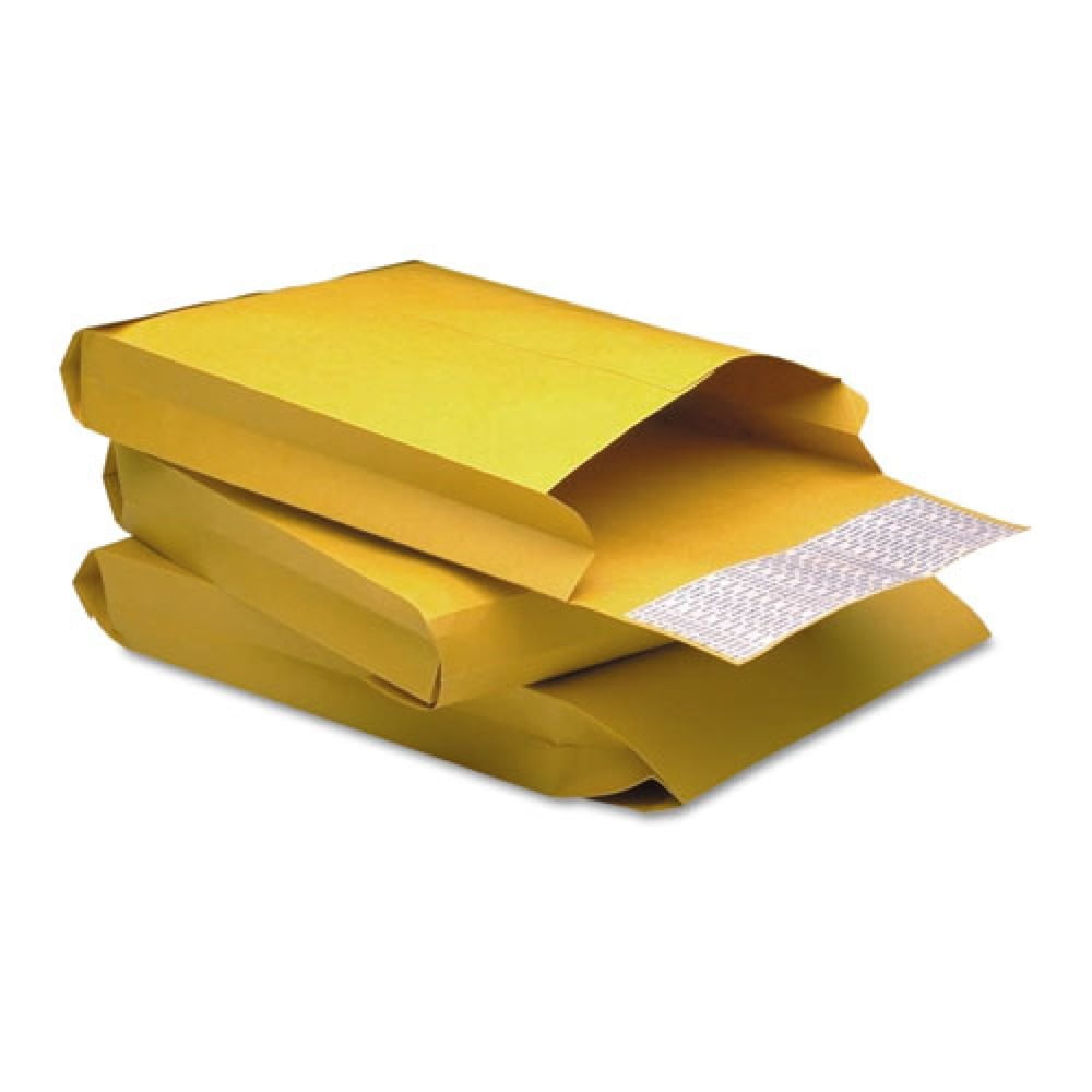 Quality Park Kraft Redi-strip Expansion Envelopes - Expansion - 9"W x 12" L- 2" Gusset - 40 lb - Self-sealing - Kraft