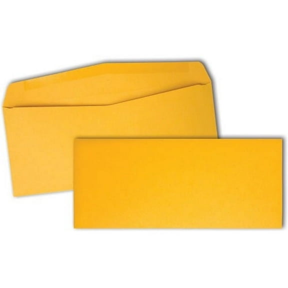 Quality Park Kraft Regular Business Envelopes Business - #10 - 4 1/8" Width x 9 1/2" Length - 28 lb - Gummed - Kraft - 500 / Box - Kraft