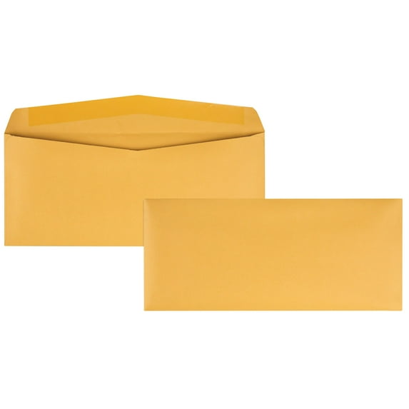Quality Park Kraft Regular Business Envelopes - Business - 5"W x 11 1by2" L- 28 lb - Gummed - Kraft