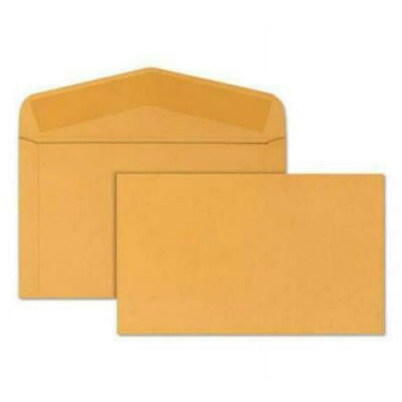 Quality Park Open-Side Booklet Envelope, #15, Hub Flap, Gummed Closure, 10 x 15, Brown Kraft, 100/Box (54301)