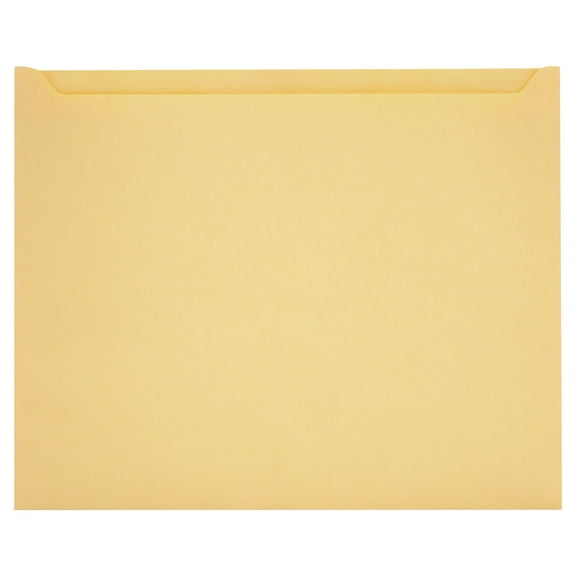 Quality Park Paper File Jackets 9 1/2 x 11 3/4 28 lb Manila Buff 100/Box 63972