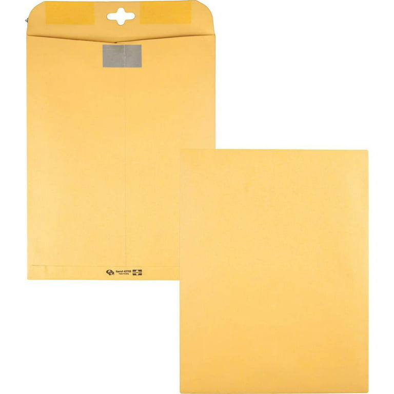 Quality Park Postage Saving ClearClasp Kraft Envelopes, 10 x 13, Brown  Kraft, 100/Box -QUA43768 