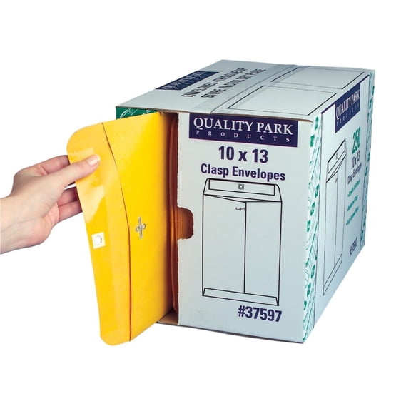Quality Park Products Heavy Weight Open End Rugged Clasp Envelope With Gummed Flap Closure - Pack of 500 - Brown - 6 x 9 in.
