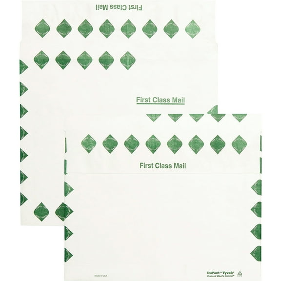 Quality Park First Class Expansion Envelopes - First Class Mail - 10" X 13" - 18 Lb - Peel & Seal - Tyvek - 100/carton - White (R4440)