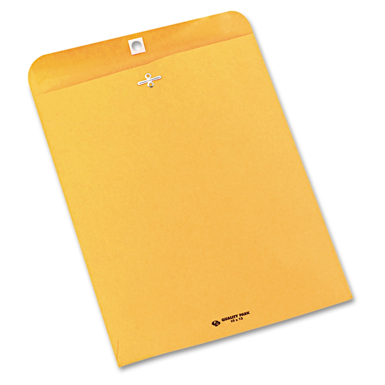 Quality Park QUA37597 10 x 13 Clasp/Gummed Closure Square Flap Envelope - Brown Kraft (250/Carton)