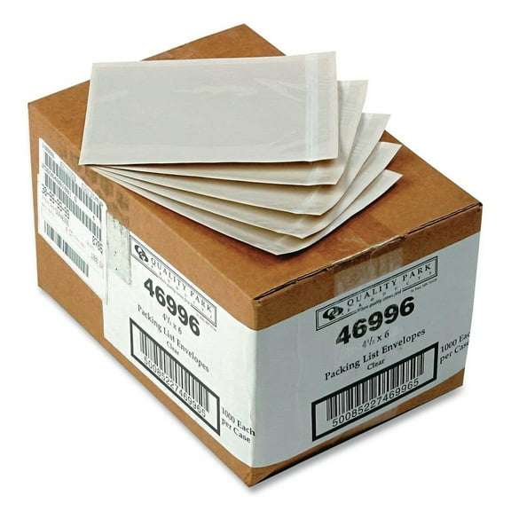 Quality Park QUA46996 6 in. x 4-1/2 in. Clear Front Self Adhesive Packing List Envelope (1000/Box)