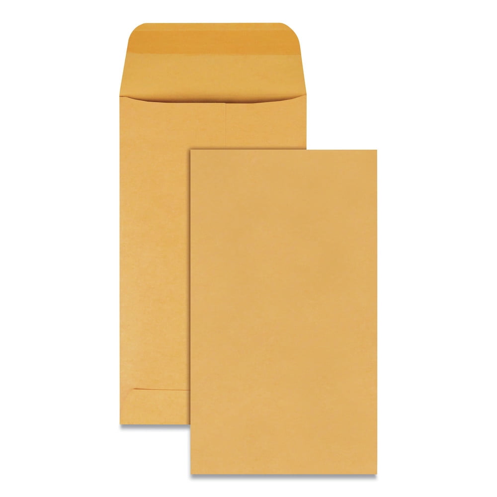 Xxcxpark 500 Pcs #3 Coin Envelopes, 2-1/2” x 4-1/4” Inches Brown Kraft Envelopes Classic Small Parts Envelopes with Self Adhesive Gummed Flap for