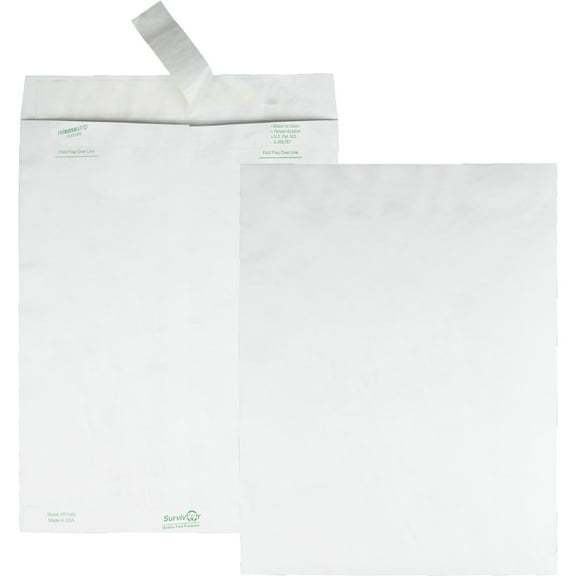 Quality Park, QUAR1580, Flap-Stik Open-end Envelopes, 100 / Box, White