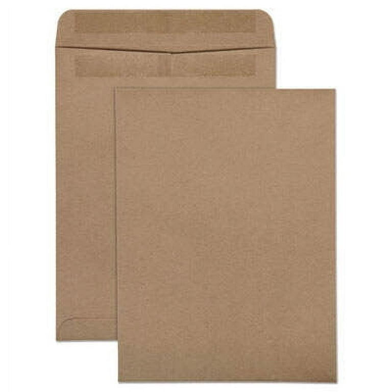 Recycled Brown Kraft Redi-Seal Envelope, #10 1/2, Cheese Blade Flap, Redi-Seal Adhesive Closure, 9 x 12, Brown Kraft, 100/Box Recycled Brown Kraft Redi-Seal Envelope, #10 1/2, Cheese Blade Flap, Redi-Seal Adhesive Closure, 9 x 12, Brown Kraft, 100/Box