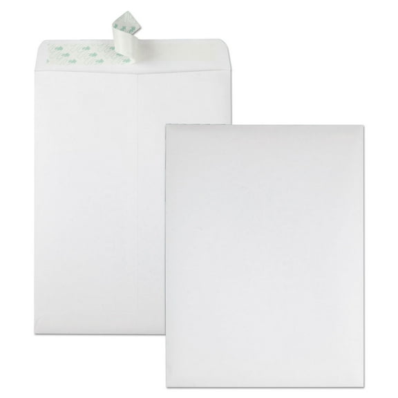 Quality Park Redi-Strip Catalog Envelope, #10 1/2, Cheese Blade Flap, Redi-Strip Adhesive Closure, 9 x 12, White, 100/Box