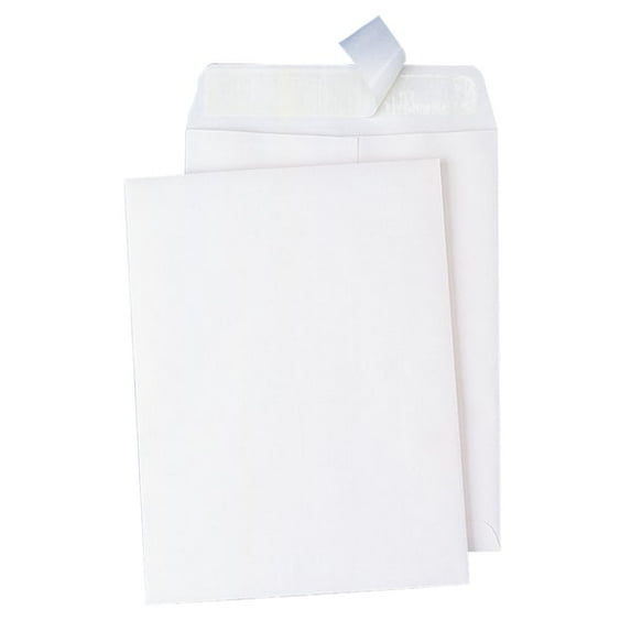Quality Park Redi-Strip Catalog Envelopes - Catalog - 11 1by2"W x 14 1by2" L- 28 lb - Peel & Seal - Wove - White