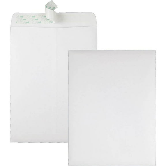 Quality Park Catalog Envelopes, 28 lb. White Wove, (9 x 12 in.), Redi-Strip Closure, 100-Count